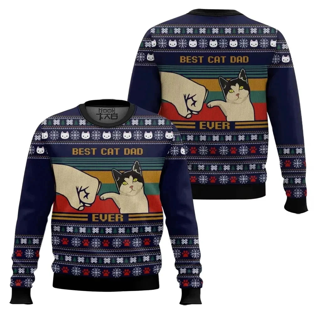 Cat Dad Pullover Weihnachten