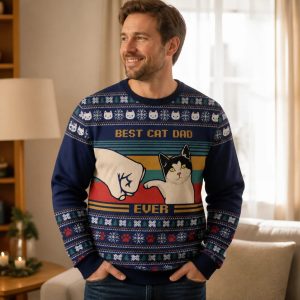 Cat Dad Pullover Weihnachten