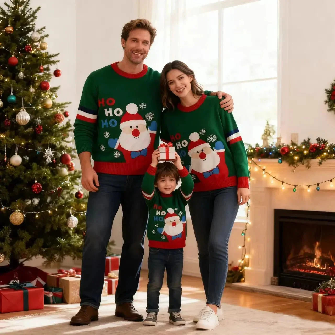 Familie Weihnachten Pullover Set