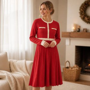 Pullover Kleid Weihnachten Damen