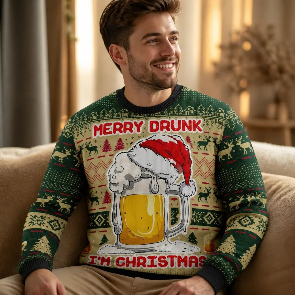 Weihnachts Pullover Bier