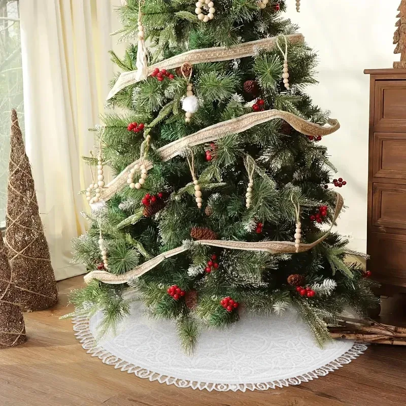 Cotton Christmas Tree Skirt 1