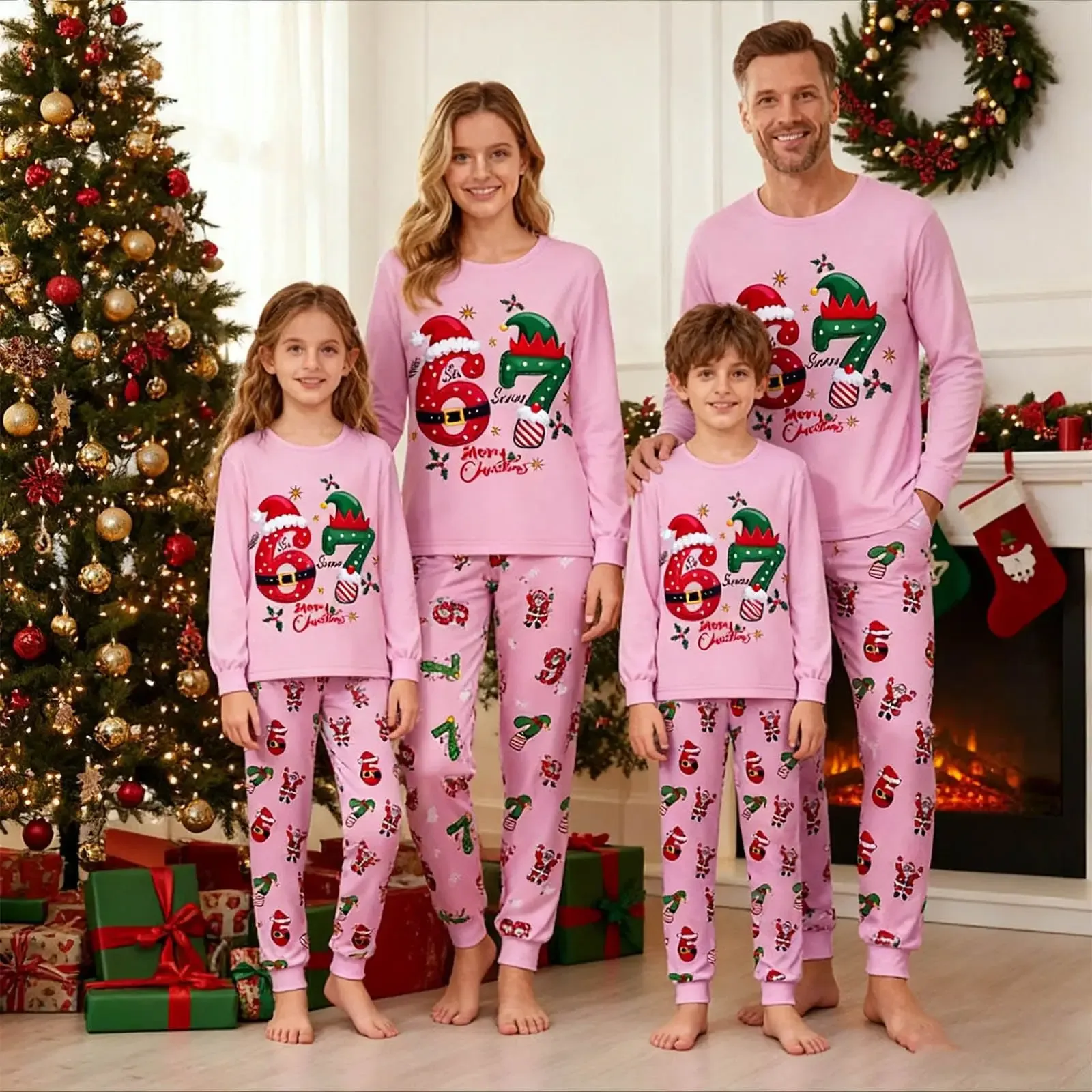 Familien Pyjama Weihnachten 1