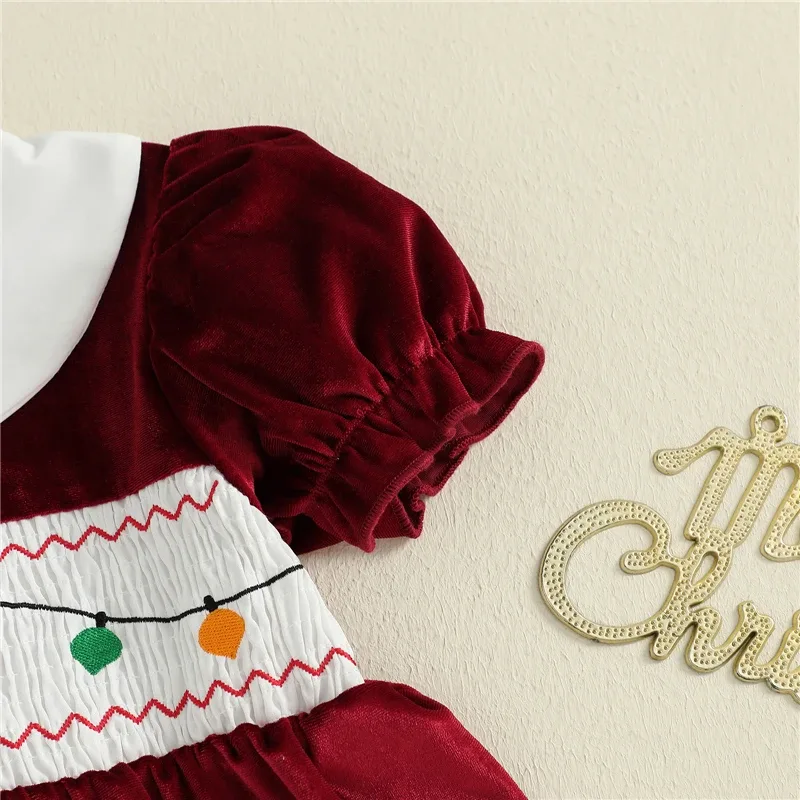 Weihnachtskleid Mädchen 92 6