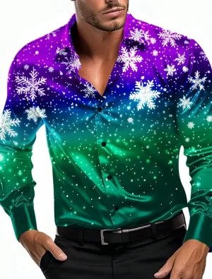 Langarm Weihnachtshemd Herren 1