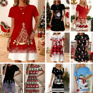 Kleid Weihnachtlich Damen 1