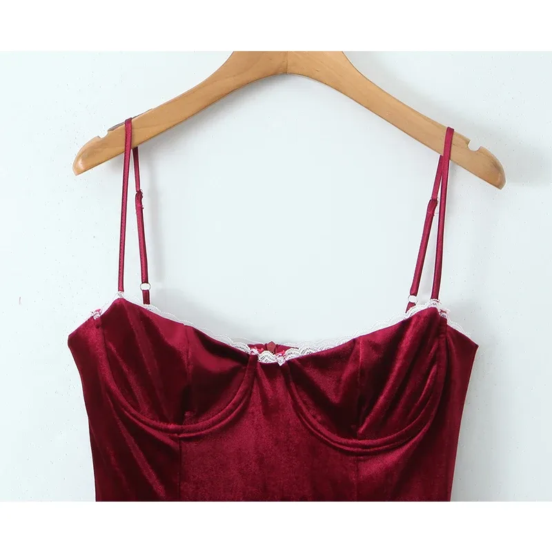 Dunkelrotes Kleid Weihnachten 4