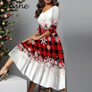 Weihnachtskleid Damen Große Größen 1