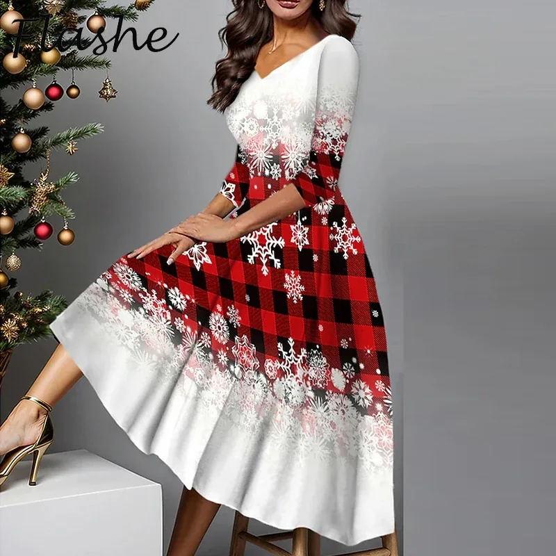 Weihnachtskleid Damen Große Größen 1