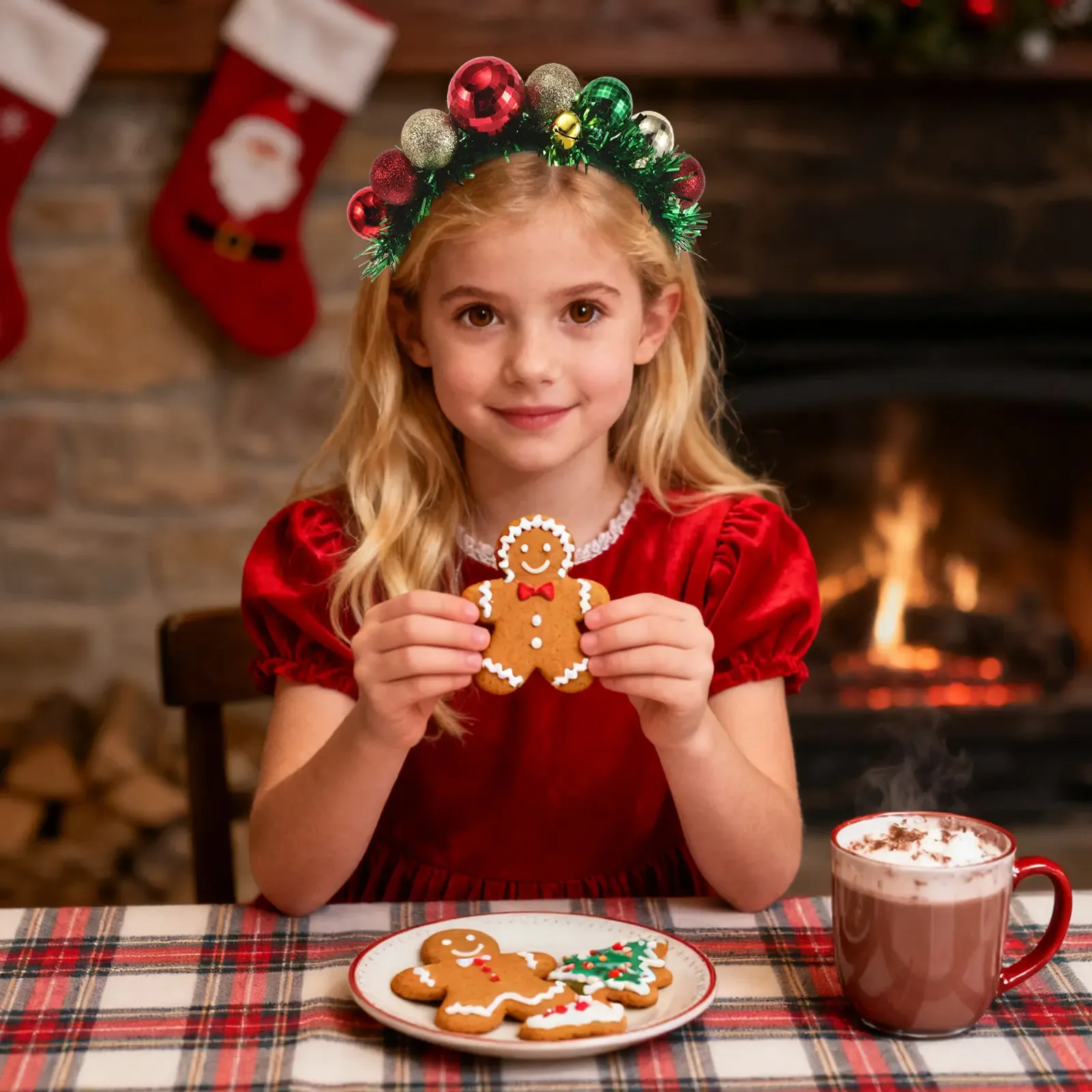 Haarreif Weihnachten Kugeln 2