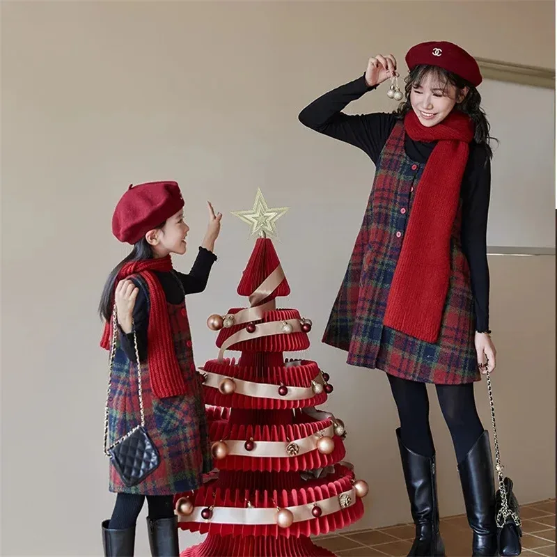 Weihnachtskleid Mama Tochter 1