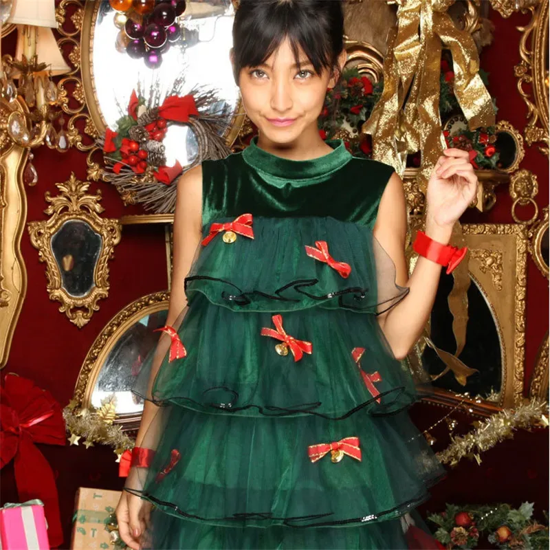 Weihnachtskleid Damen Grün 2