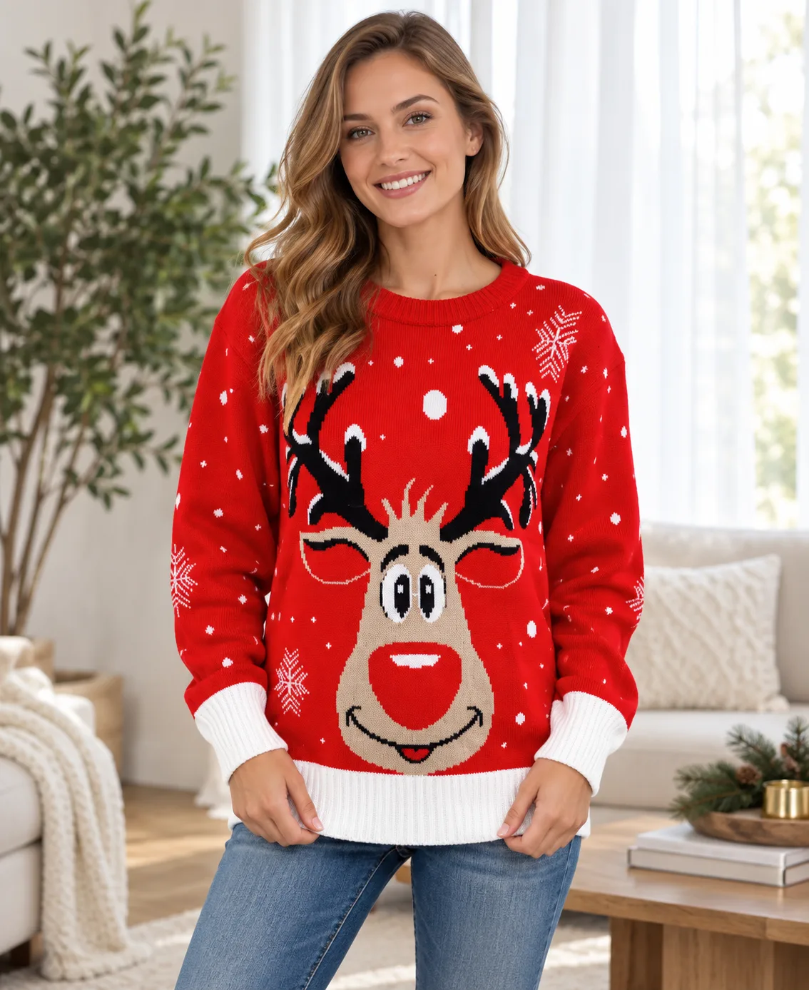 Pullover Mit Weihnachtlichen Motiven