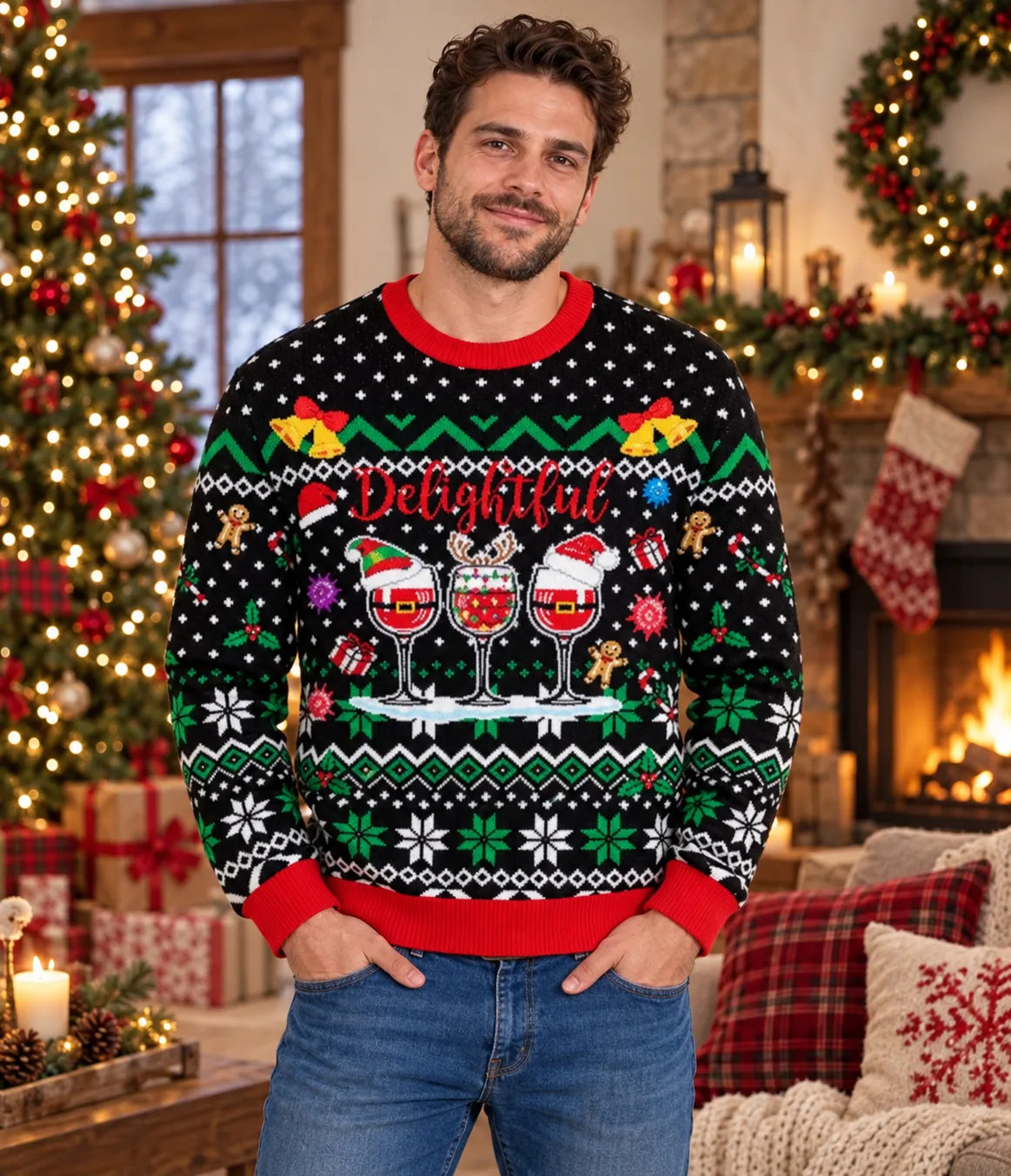 Pullover Weihnachten Herren Led
